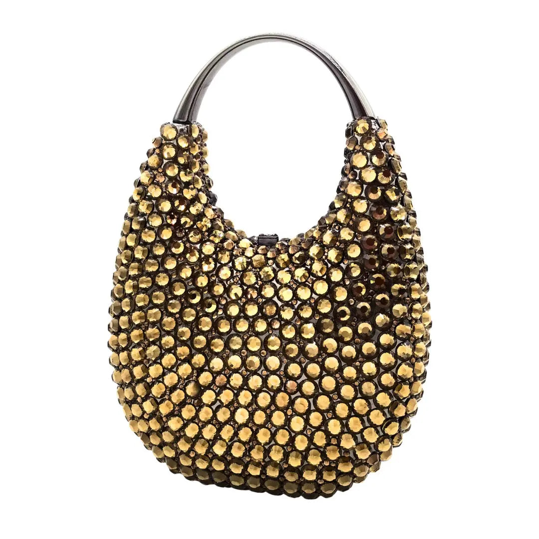 Oval Shaped Diamond Evening Clutch Bag HB035