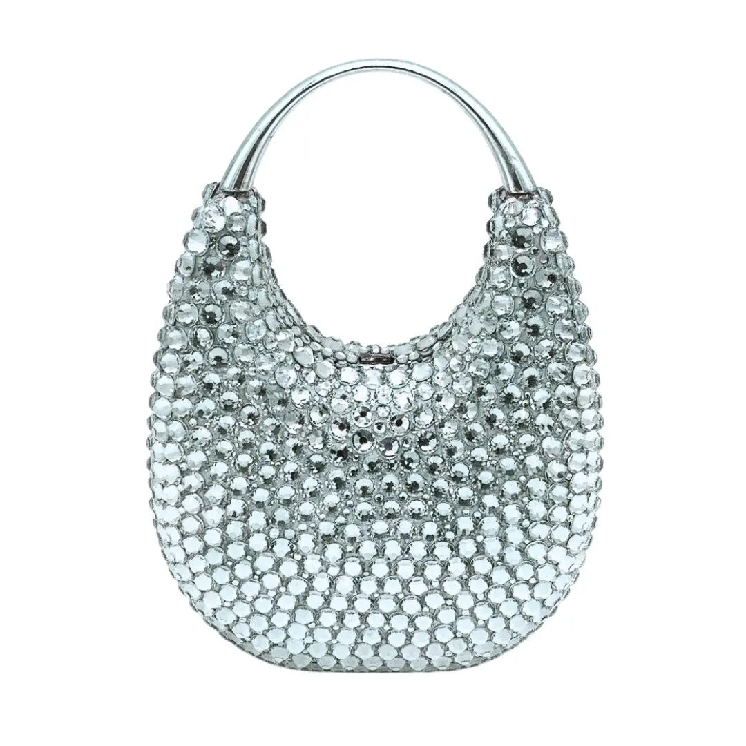 Oval Shaped Diamond Evening Clutch Bag HB035