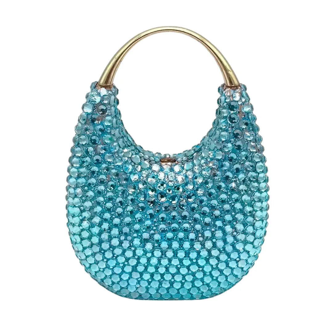 Oval Shaped Diamond Evening Clutch Bag HB035