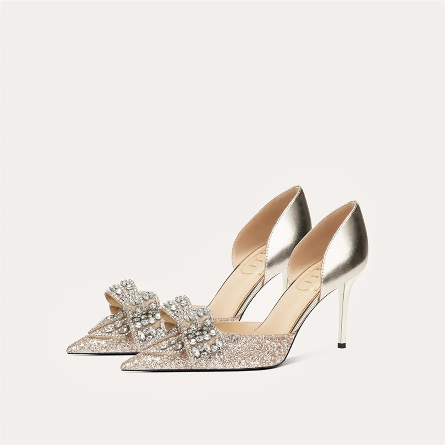 French Sheepskin Bow High Heel HH015