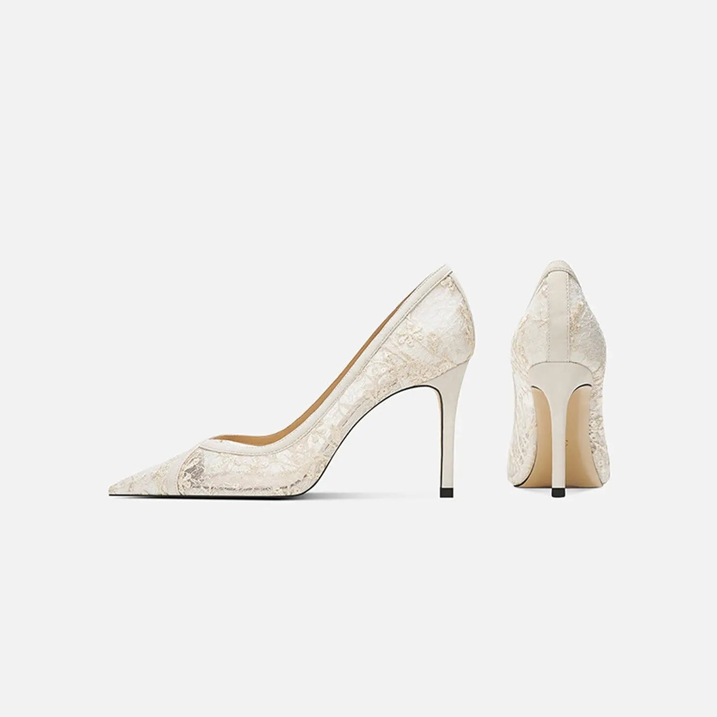 Sheepskin Lace Breathable Hollow High Heel HH016