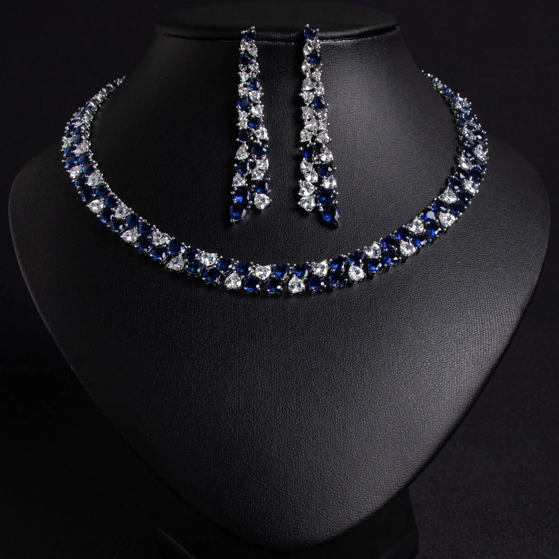 Luxury Diamond Necklace and Earring Set JW045