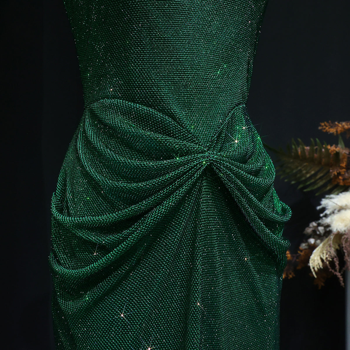 Glamorous Green Sparkling Sequin Mermaid Evening Dress SS655